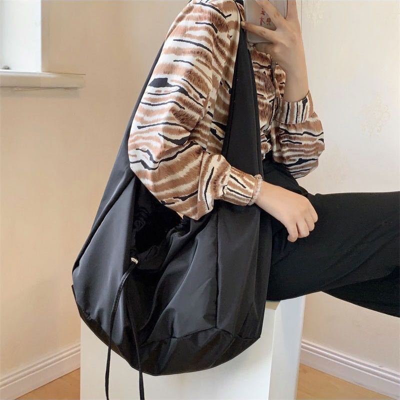 Túi Đeo Chéo Nylon Cỡ Lớn Phong Cách Harajuku Nhật Bản Cho Nữ