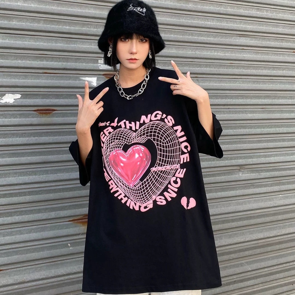 NRVP Áo thun nữ cổ tròn ngắn tay thời trang mùa hè phong cách Hàn Quốc 2022