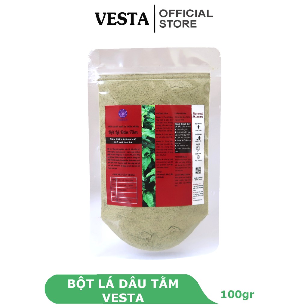 Bột Lá Dâu Tằm Nguyên Chất Vesta 100g