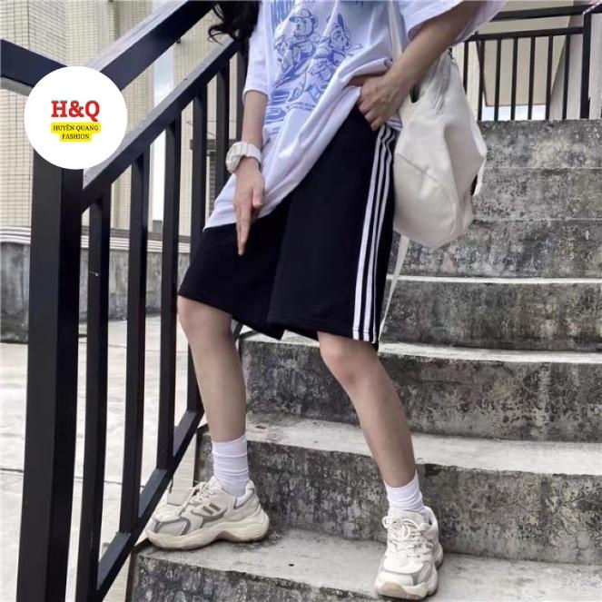Quần short đùi ba sọc unisex nữ siêu rẻ Ulzzang _ Huyền Quang