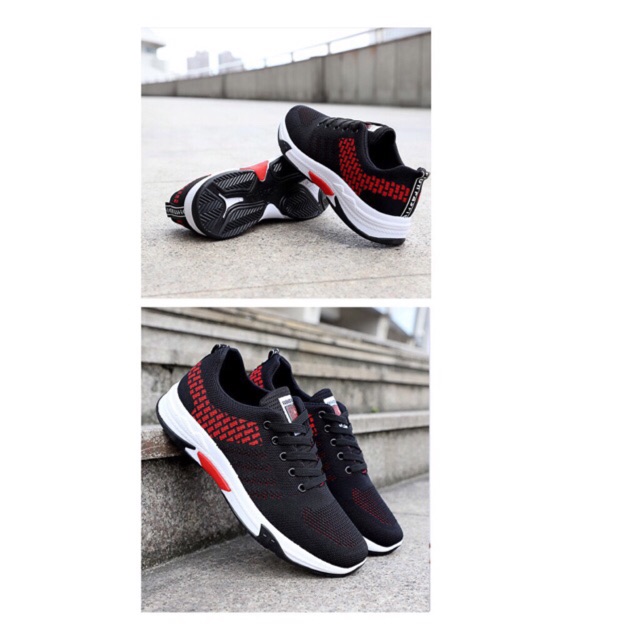 Giày Thể Thao Nam Đỏ Đen S020 - S25 | BigBuy360 - bigbuy360.vn