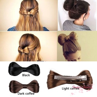 Kẹp nơ bằng tóc giả phong cách cho nữ