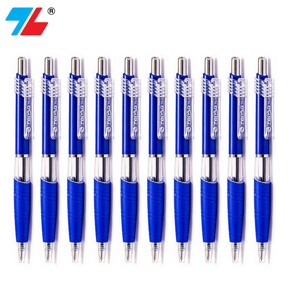 [Hàng chính hãng] Hộp 10 cây bút bi Thiên Long TL-047 / Bút bi bấm TL047 ngòi 0.7mm dạng bấm