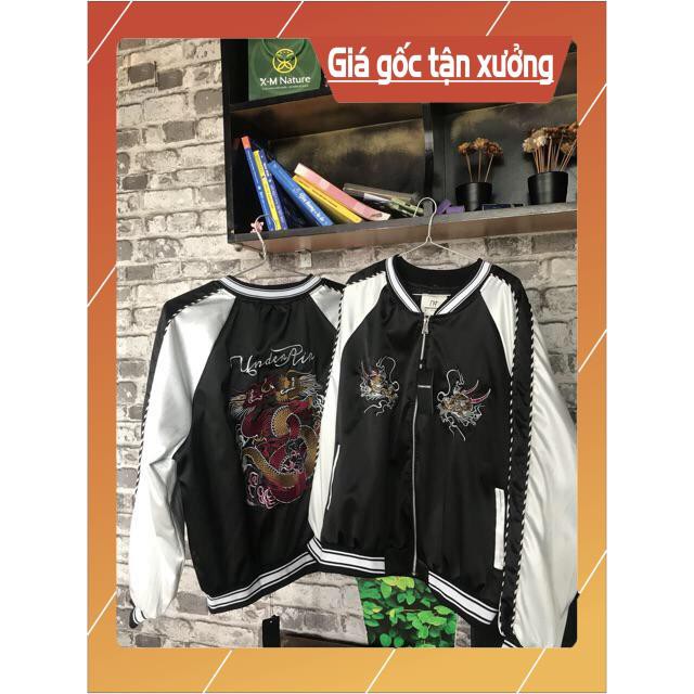 [- Hàng cao cấp] (Ảnh thật) áo bomber thêu chim đẹp xuất sắc Japan Sukajan Souvenir jacket