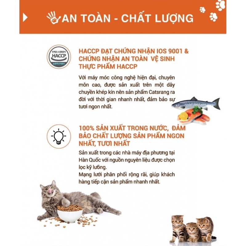 Hạt thức ăn cho mèo Catsrang cho mèo mọi lứa tuổi