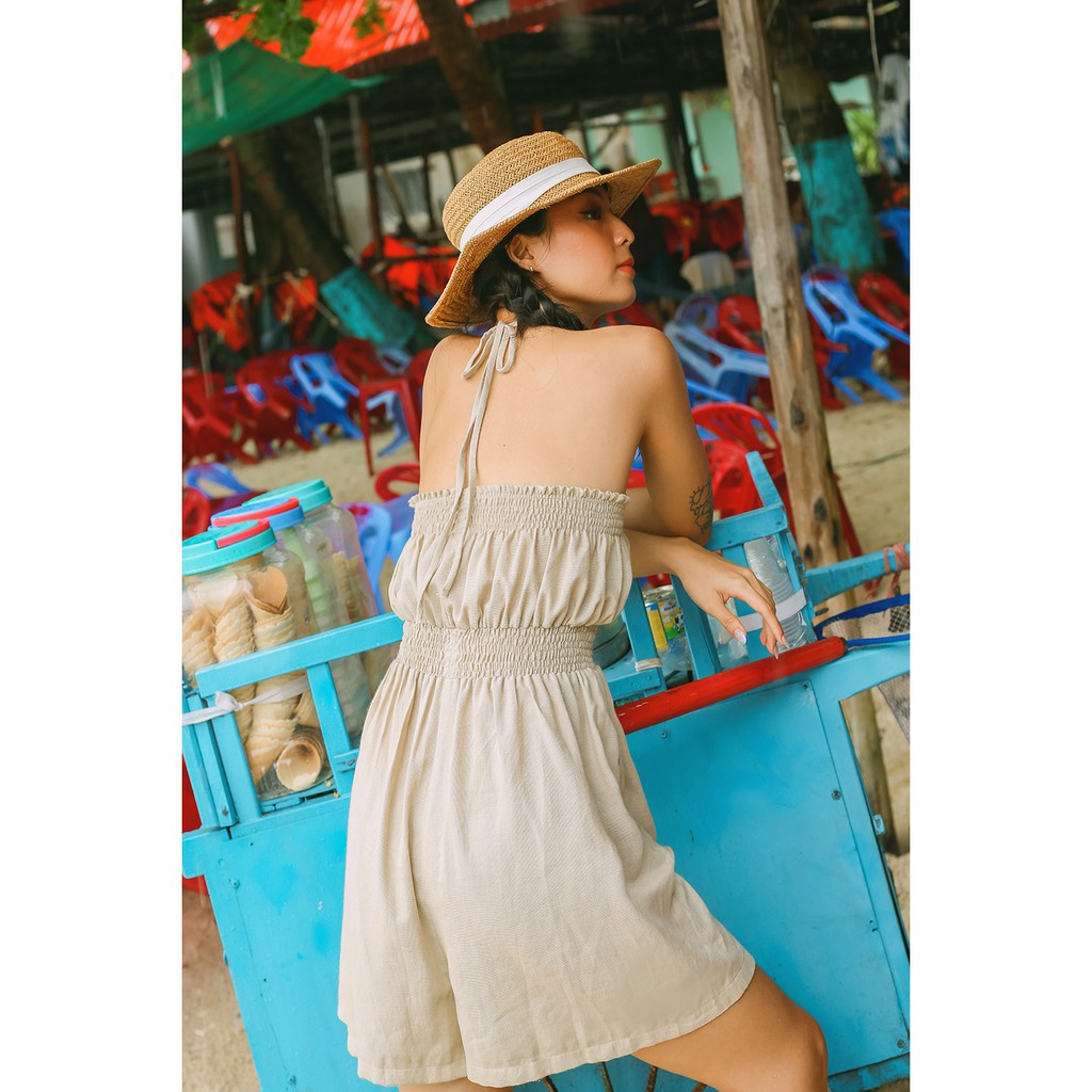 Bộ liền quần Jumpsuit ngắn cột dây MIEU - HM11