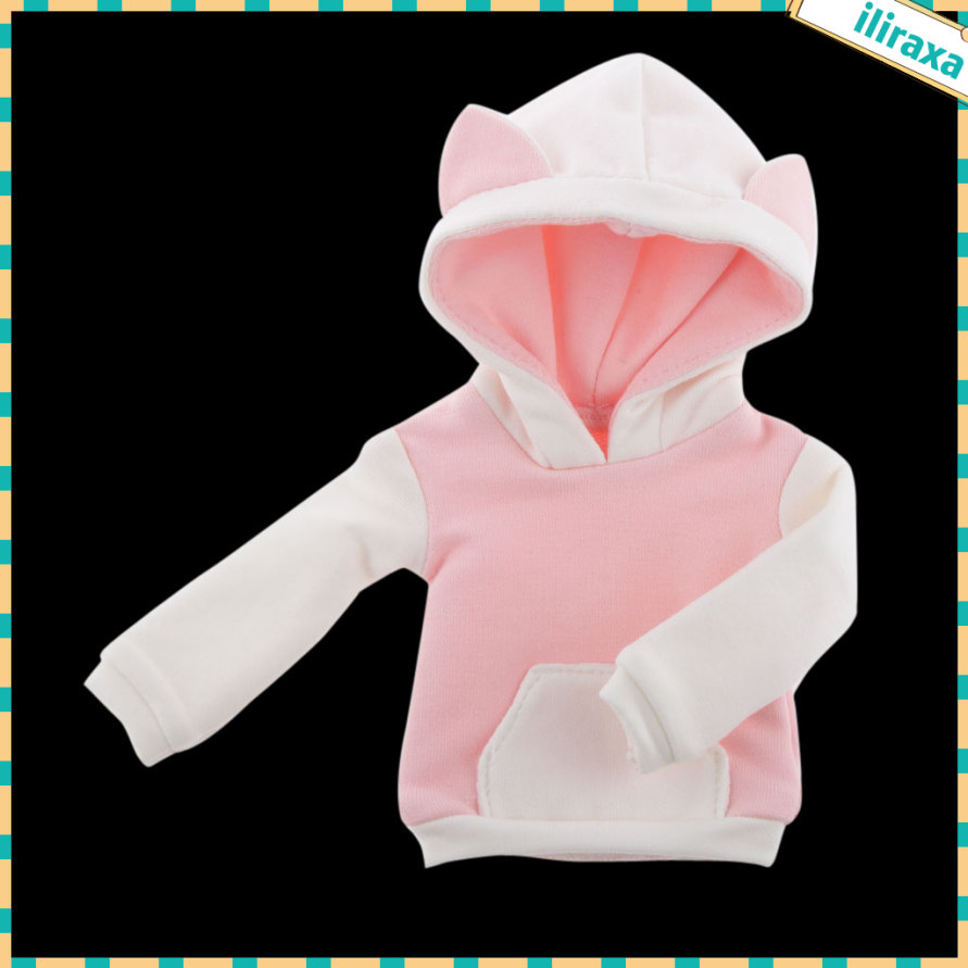 DZ Áo Hoodie Tai Mèo Đáng Yêu Cho Búp Bê Tỉ Lệ 1: 6