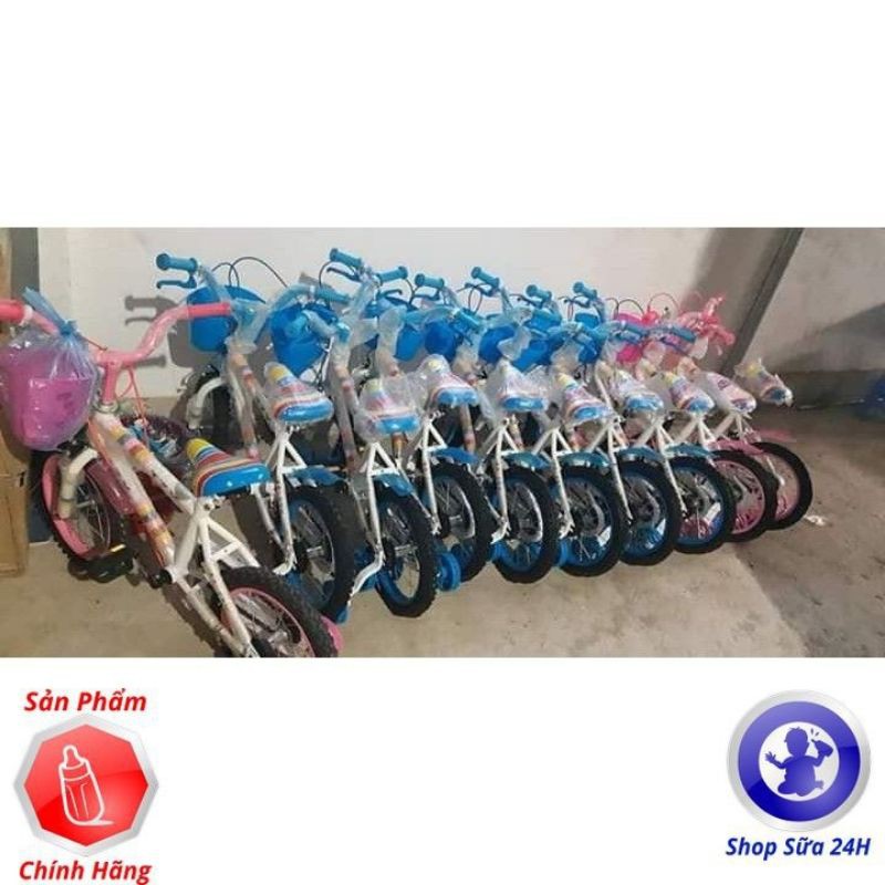 [Lốp bơm hơi] Xe đạp cho các bé nam nữ giá rẻ nhất shoppe 14 in, cho các bé từ 3-8 tuôi, xe chắc chắn giá rẻ