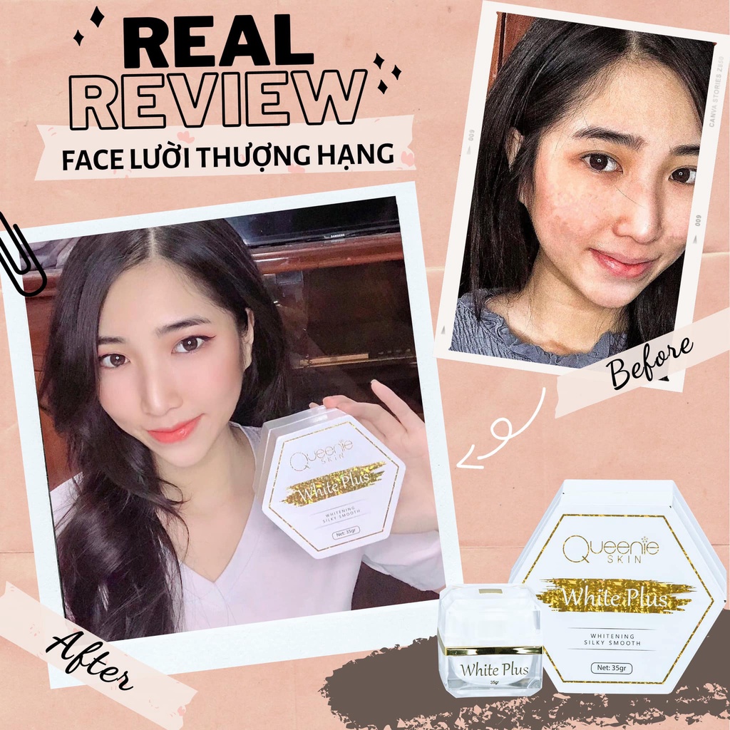 [FreeShip + Tặng Viên Uống Trắng Da] Kem Face Lười Queenie Skin 35gr - Kem Face Lười Thượng Hạng Queenie Skin