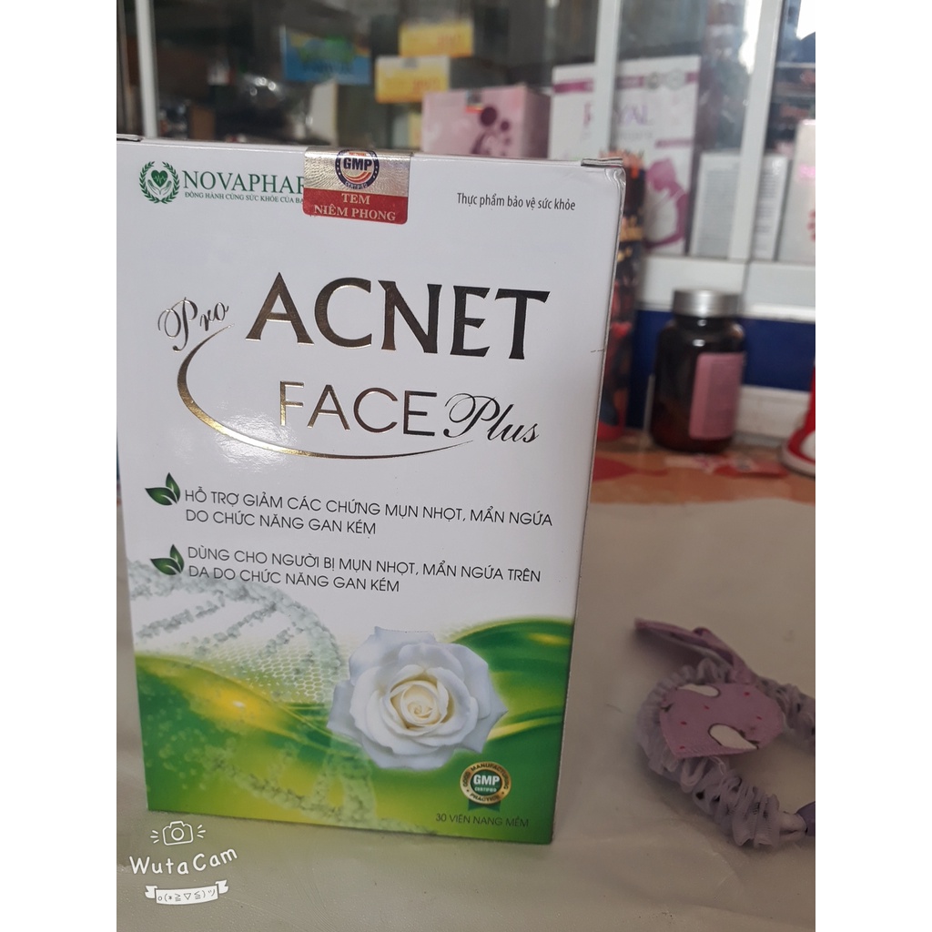 Viên uống giảm mụn PRO ACNET FACE PLUS, giúp thanh nhiệt, giải độc, giảm mụn nhọt, mụn trứng cá, mẩn ngứa do gan kém