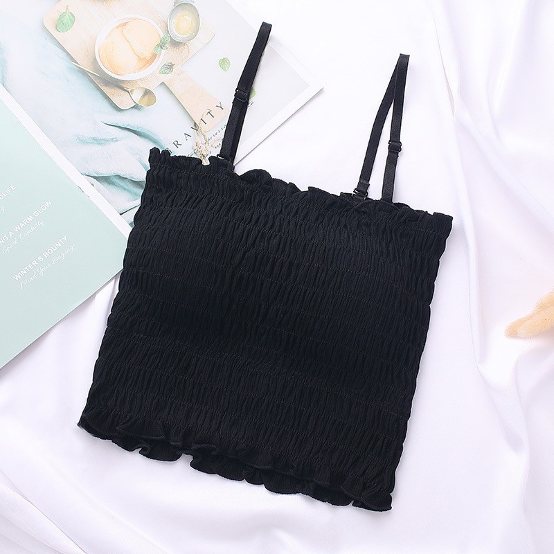 Áo 2 dây gân tăm nhún chun ngực cực xinh cho mùa hè năng động C6854 | BigBuy360 - bigbuy360.vn