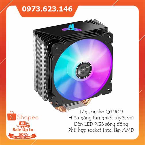 Tản nhiệt khí CPU Jonsbo CR1000 Socket LGA 115X, 1200 Intel và AM4 giá rẻ