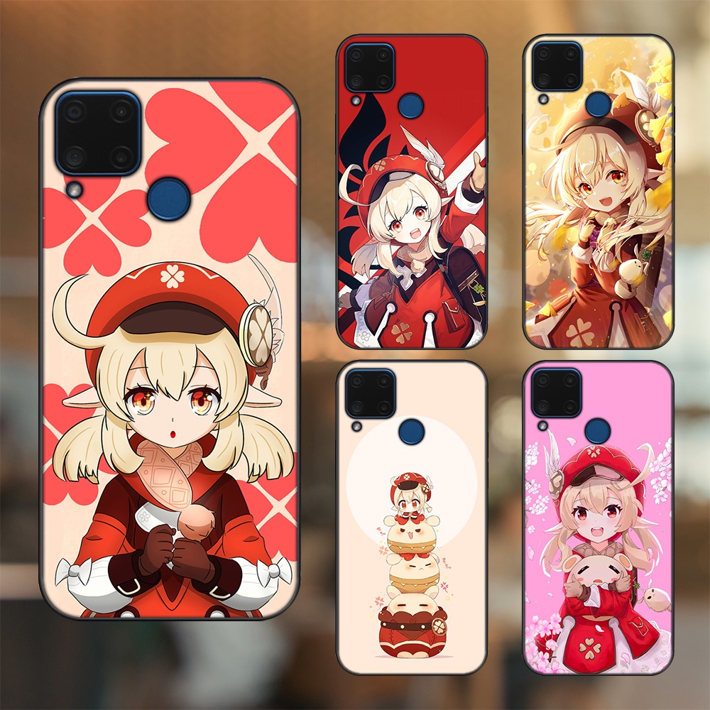 Ốp lưng Realme C15 viền đen in hình Klee Genshin Impact