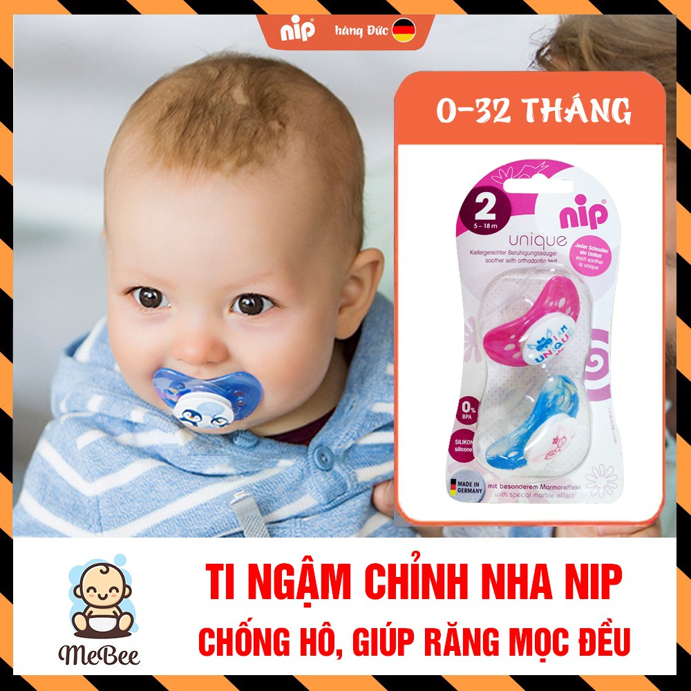 Ti ngậm chỉnh nha (vỉ 2c) Nip Unique chống hô cho bé (không quai)