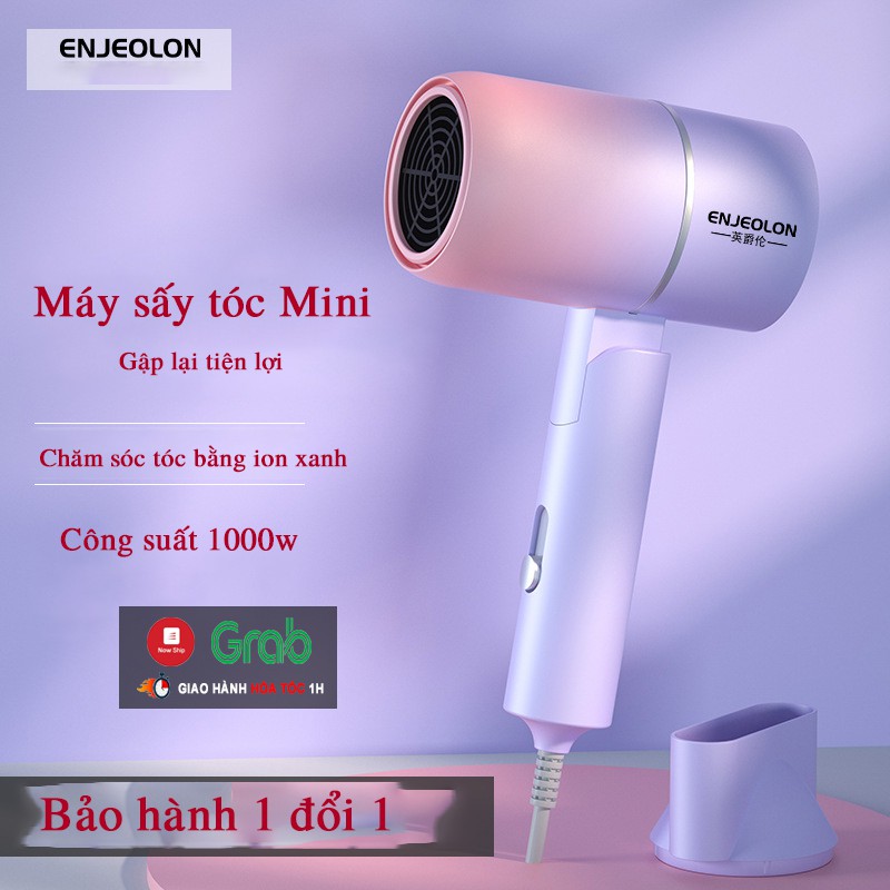 Máy sấy tóc mini gấp gọn Bedabenc tạo kiểu chuyên nghiệp công suất lớn 1000w hàng nội địa cao cấp MST02