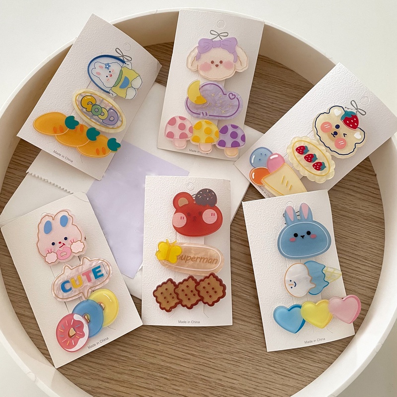 3 Kẹp Tóc Hình Thỏ Dễ Thương Phong Cách Nhật Hàn Cho Nữ