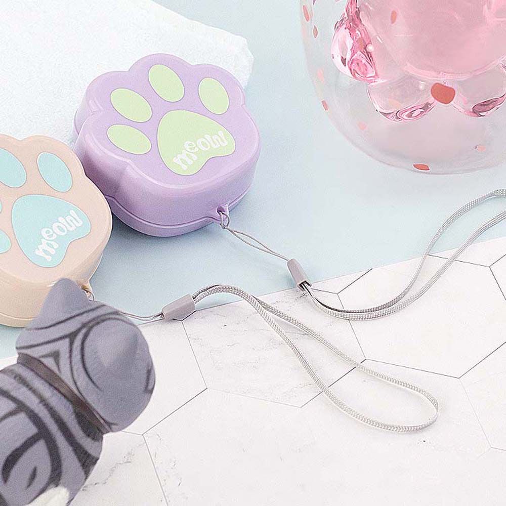 Cốc nước gấp gọn hình bàn chân mèo kèm dây đeo tiện dụng cho du lịch/ cắm trại