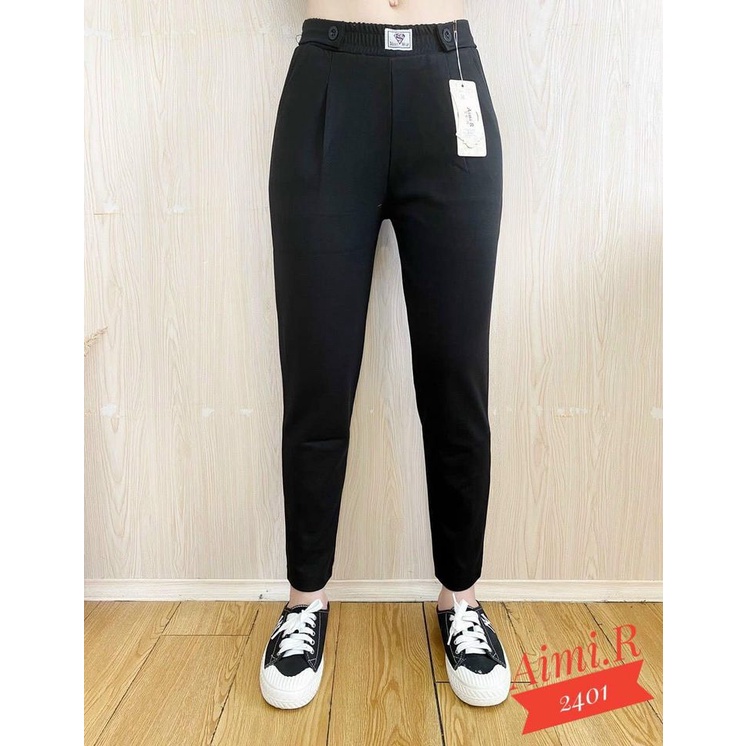 Quần baggy nữ dạ tăm ống suông co giãn nhẹ LADYA STORE M201
