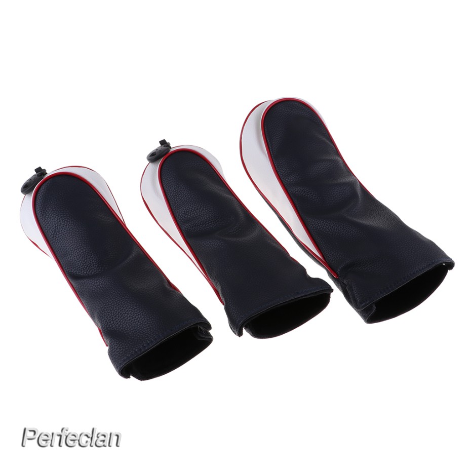 Bộ 3 Bọc Đầu Gậy Đánh Golf Bằng PU Và Gỗ
