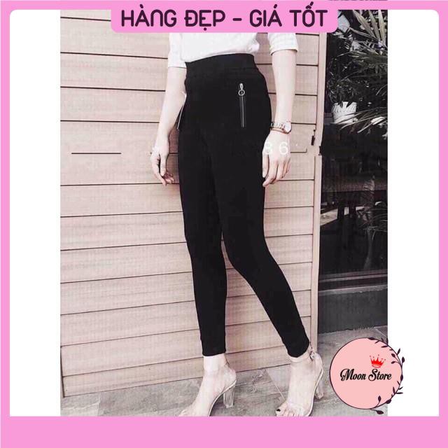 Quần legging  Nữ Chất Umi xuất Hàn 2 khoá hông chuẩn loại 1