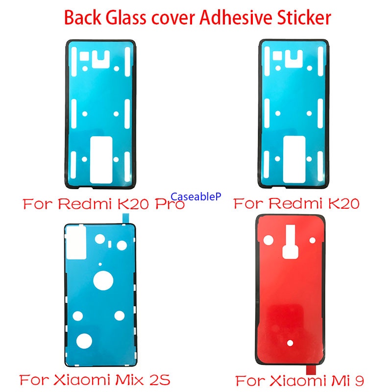 Bộ 2 Miếng Dán Nắp Pin Mặt Sau Cho Xiaomi Mi 9 9T 10 Lite Mix 2S Redmi Note 8 K20 9S 9 10 K30s F2 Pro