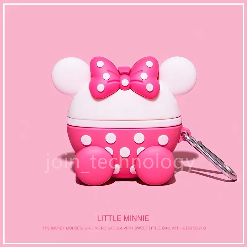 Vỏ bảo vệ hộp sạc tai nghe Airpods Pro/1/2 bằng silicon mềm họa tiết hoạt hình dễ thương