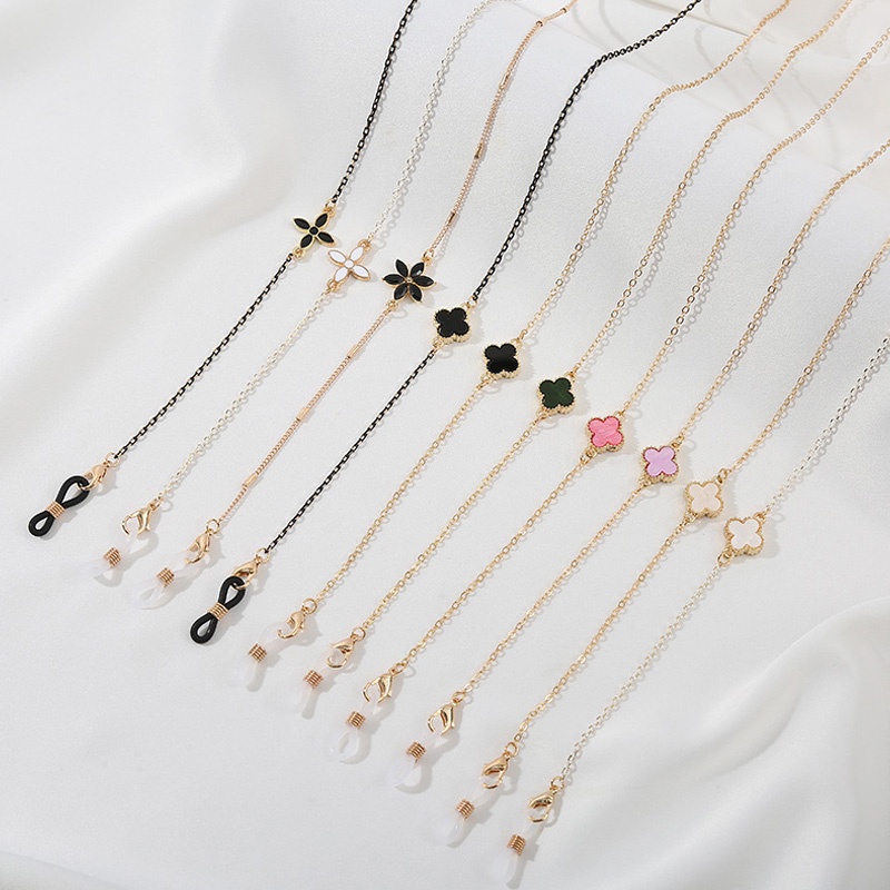 Dây đeo mắt kính chống thất lạc phối mặt hình cỏ ba lá
