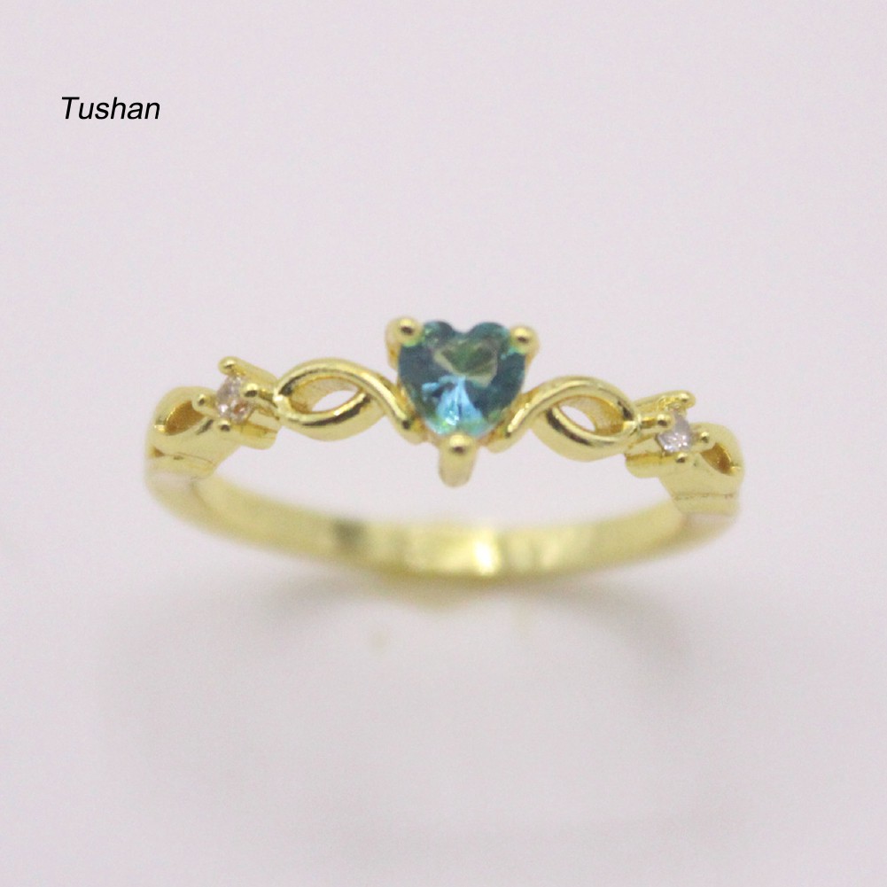 Dụng Cụ Kéo Căng TUSHNhẫn HợP Kim ĐíNh Đá HìNh Tim ThờI Trang