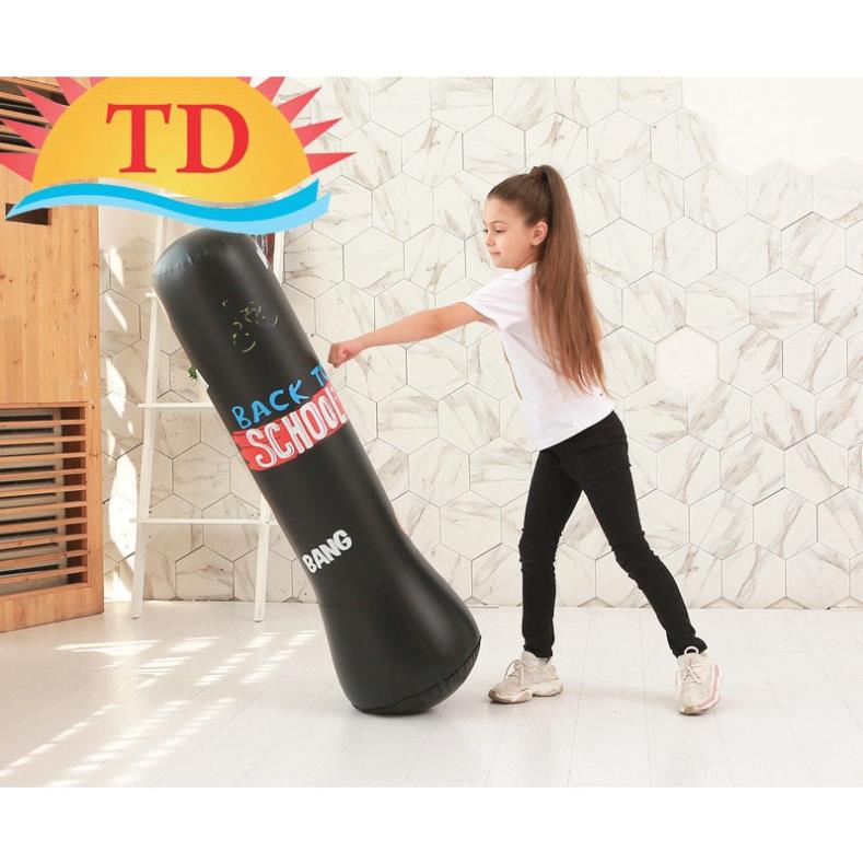 Cột boxing hơi cho bé giá rẻ, Bao trụ đấm bốc tự cân bằng cho bé Cao 1.2m
