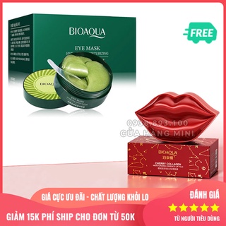 【COMBO】 1 Hộp Mặt Nạ Mắt Tảo Biển và 1 Hộp Mặt Nạ Môi Bioaqua