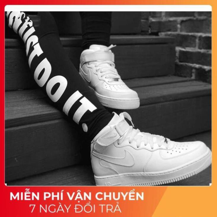 [ Sales 11-11] [Hàng Auth] GIÀY NIKE AIR FORCE 1 Mid  ALL TRẮNG [FULL HỘP] . 11.11 : az11