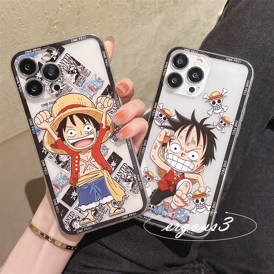 Ốp Điện Thoại Họa Tiết Luffy Dễ Thương Cho iPhone 13 12 11 Pro Max iPhone 7 8 Plus SE 2020 X XR Xs Max