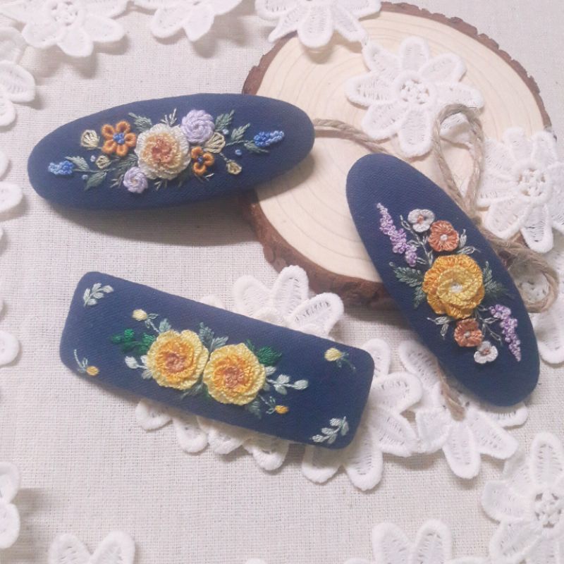 Kẹp tóc thêu tay handmade