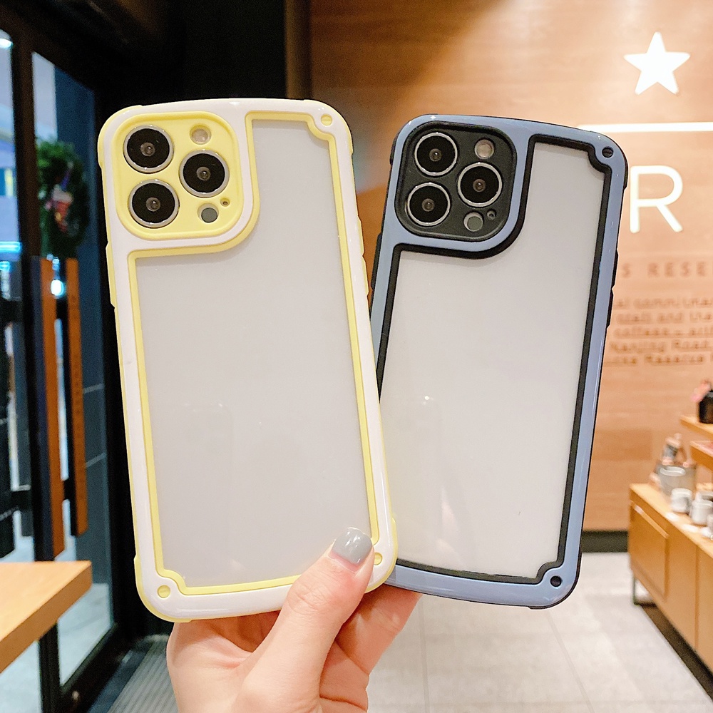 Ốp Điện Thoại Armor Trong Suốt Màu Kẹo Có Túi Khí Chống Sốc Cho iPhone 13 12 Pro Max