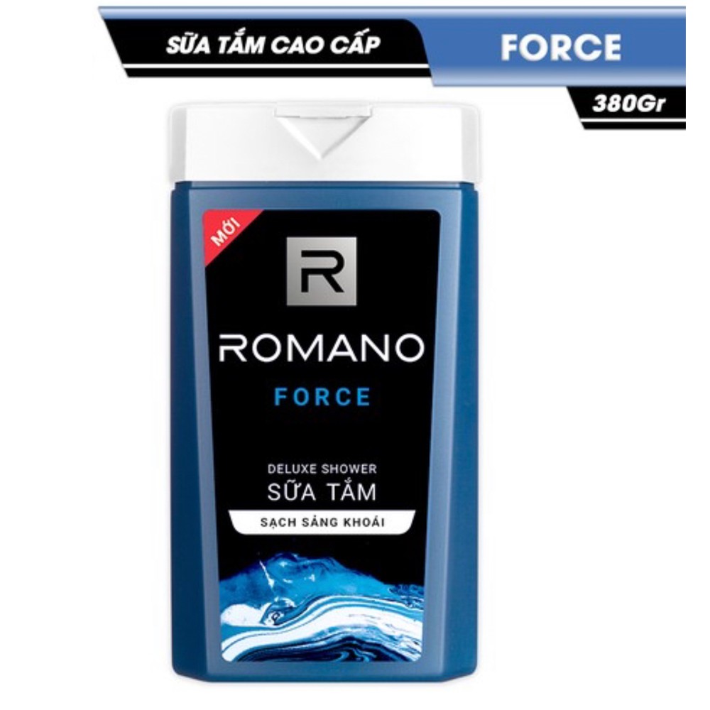 Dầu gội và sữa tắm hương nước hoa Romano Force 380gr/chai