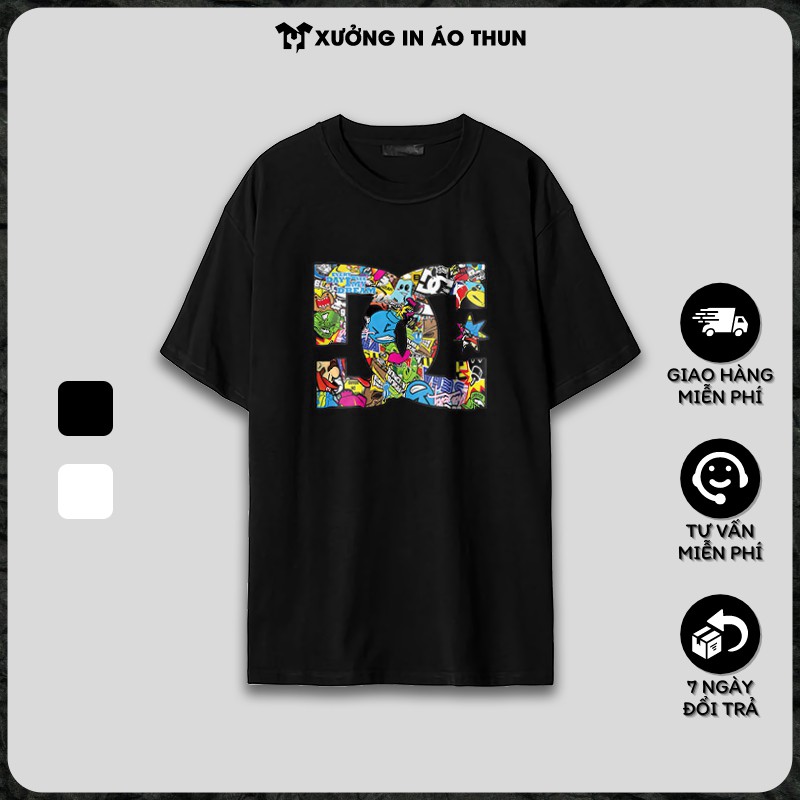 Áo thun unisex ngắn tay không cổ in hình D.G Mario thời trang - Bộ sưu tập áo phông in theo yêu cầu
