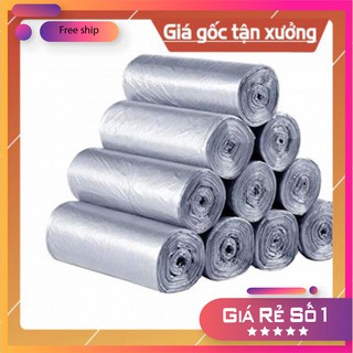 TÚI ĐỰNG RÁC TỰ TIÊU MÀU BẠC CUỘN 110 CÁI ( TỔNG KHO GIA DỤNG GIÁ GỐC )  [FreeShip – HÀNG MỚI]