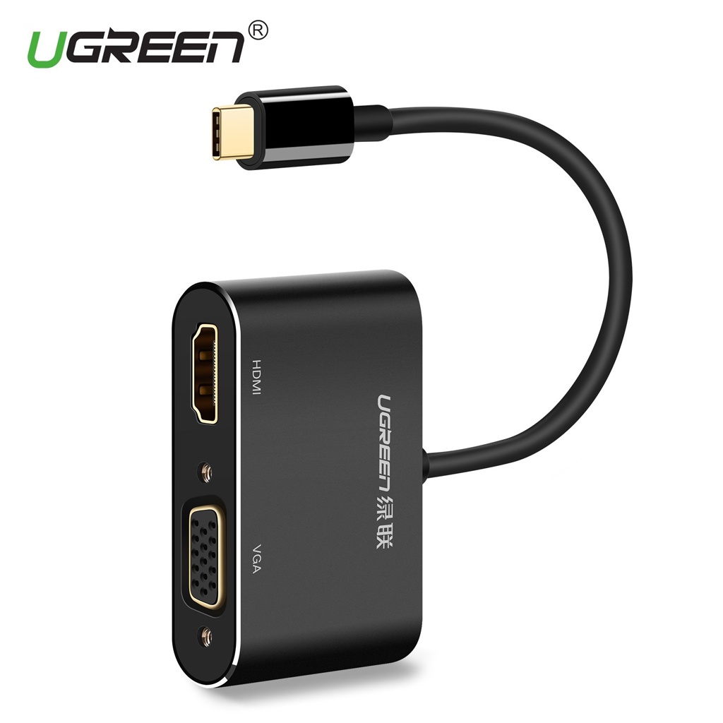 Cáp Chuyển USB Type C To HDMI và VGA 4K Cao Cấp Ugreen 50505 Chính Hãng