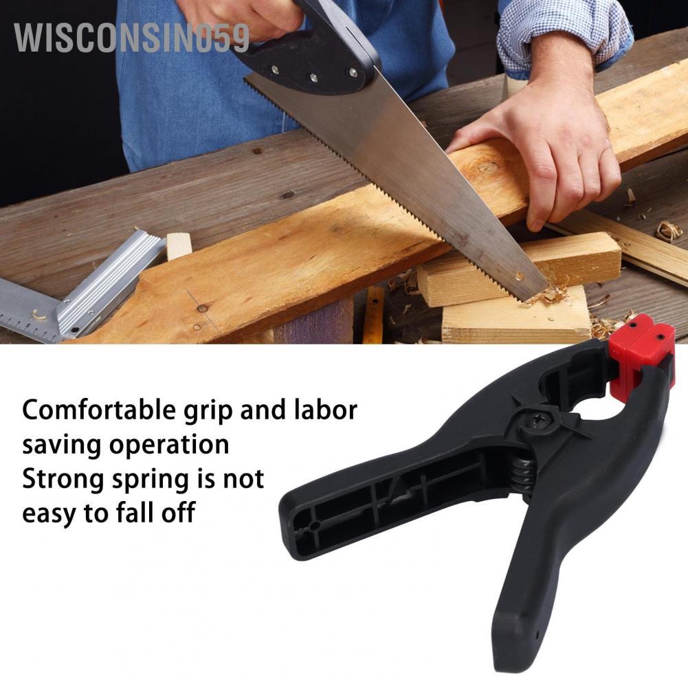 Wisconsin059 Spring Clamp Adjustable Powerful Force A Type Clip ABS Plastic Woodworking Movable Fixture 50mm