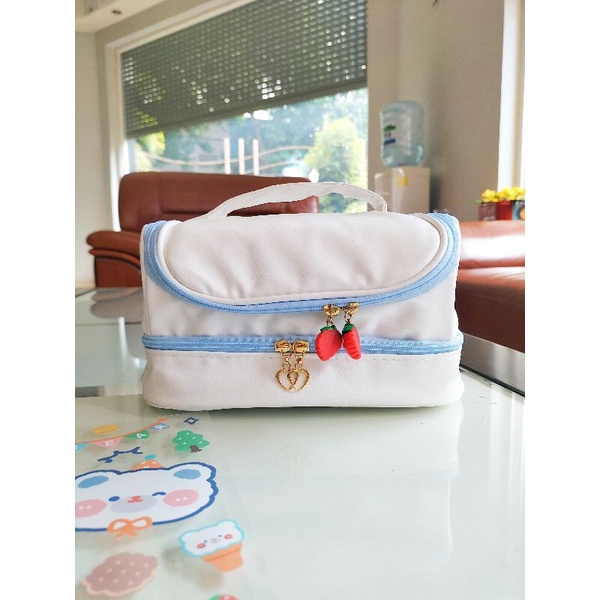 Túi đựng bút chì cute cỡ lớn hộp đựng mỹ phầm cọ trang điểm in hình hoạt hình dễ thương OnBe Store