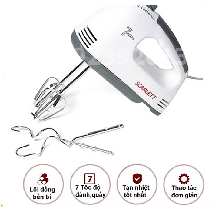 [Mã ELHA22 giảm 5% đơn 300K] Máy đánh trứng 7 tốc độ, 260w Kenwood HE-133