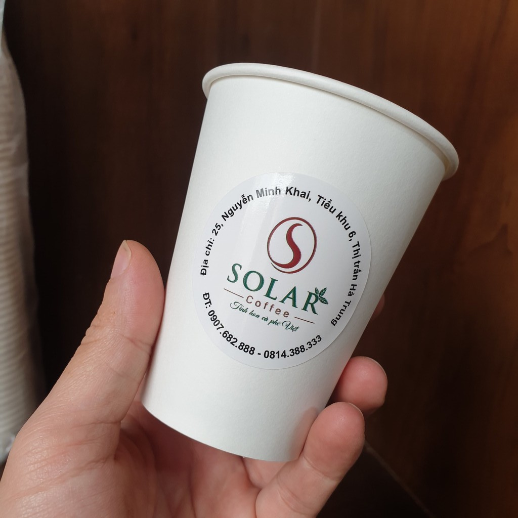 XẢ HÀNG - 50 chiếc ly giấy cafe giữ nhiệt  xuất khẩu 9oz