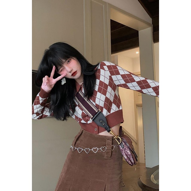 Áo dệt kim tay dài dáng ôm kẻ sọc dễ phối đồ hợp thời trang COZOK