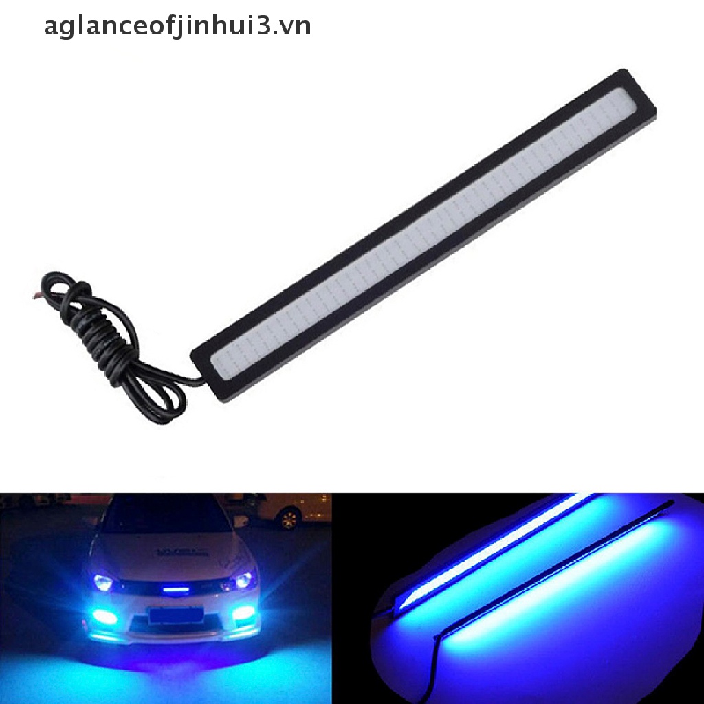 Đèn LED DRL Siêu Sáng Chống Thấm Nước DC 12V 17CM Màu Xanh Dương Cho Xe Hơi