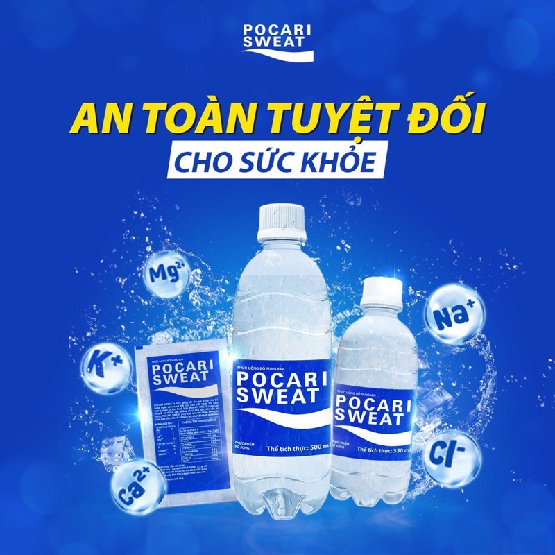 Pocari Sweat (Nhật Bản) - Thức uống bổ sung ion giúp bù nước và điện giải (chai 500ml)