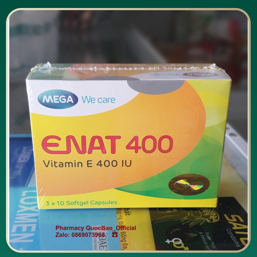 Viên uống đẹp da ENAT 400IU - Bổ sung và dự phòng thiếu hụt vitamin E
