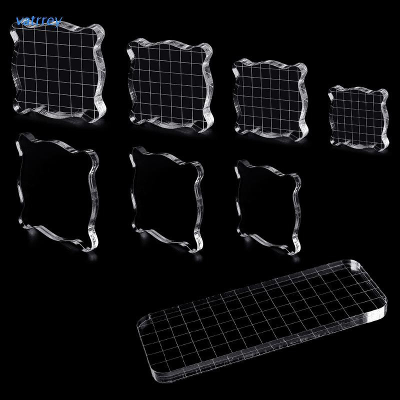 Con dấu acrylic trong suốt phối lưới phụ kiện để trang trí thủ công