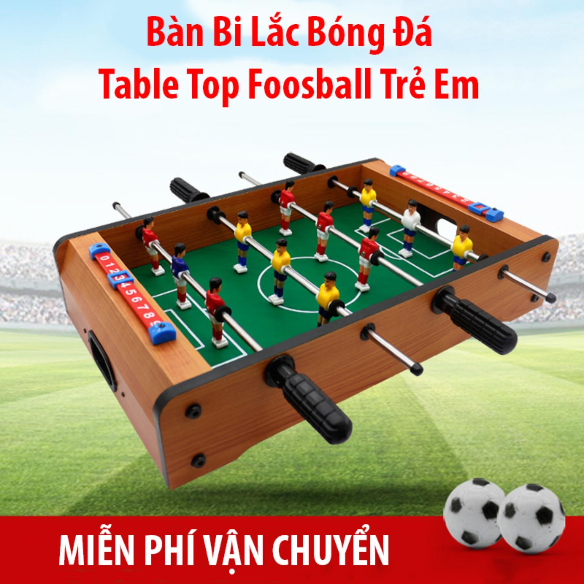 Bàn Đá Banh Mini - Đồ Chơi Bàn Bi Lắc Bóng Đá Table Top Foosball Trẻ Em, Luyện Phản Xạ, Trẻ Thông Minh