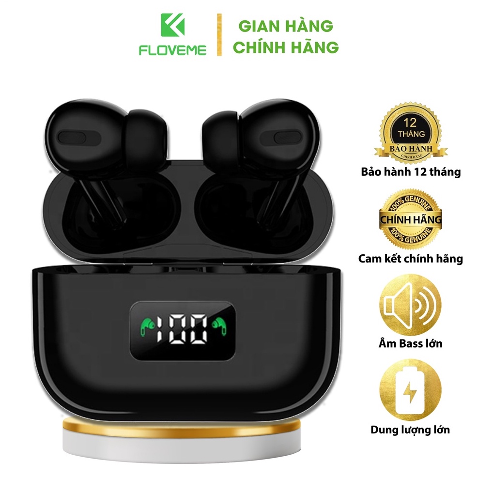 Tai Nghe không dây Bluetooth 5.0 Floveme Apro 3 Wireless, Màn Hình Led Kỹ Thuật Số Hiển Thị Pin | Âm Thanh Sống Động