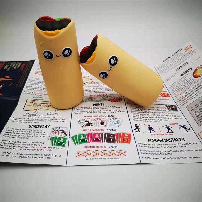 Throw Throw Burrito Dodgeball Bộ trò chơi thẻ ném bóng độc đáo vui nhộn